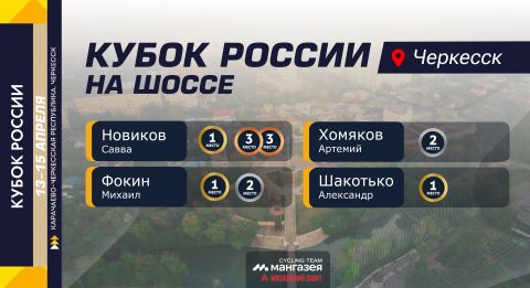 Три золота Кубка России на шоссе 2026 в Черкесске